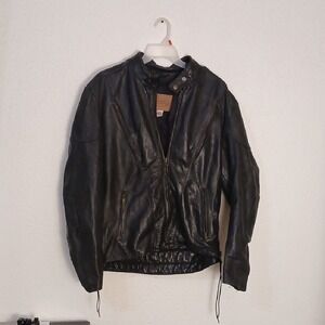 Vintage Kerr Biker Black Leather Jacket